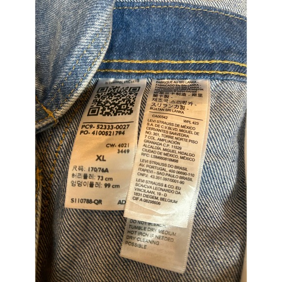 Levis Oversized Vintage Shortalls XL - Picture 8 of 9